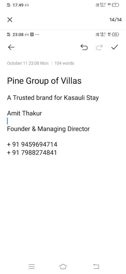 Himalyan Hills I Serviced Apt I Nature I Chef I Kasauli By Exotic Stays Eksteriør bilde